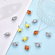 CHGCRAFT 100Pcs 4 Styles Acrylic Round Ball Connector Charms FIND-CA0006-45-4