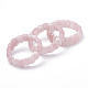 Naturali Quarzo Rosa stirata dei braccialetti bordati BJEW-S137-21-2