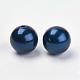 Marine Blue Round Acrylic Imitation Pearl Beads for Chunky Kids Necklace X-PACR-20D-58-2