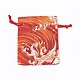 綿と麻の布梱包用ポーチ  巾着袋  ミックスカラー  10.2~10.3x8.1~8.3cm ABAG-L007-A-3