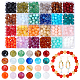 Pandahall elite 24 colori rotondi perle acriliche di pietre preziose imitazione OACR-PH0004-09C-1