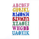 Glitter Schaum Aufkleber Buchstaben selbstklebend DIY-R073-01-2