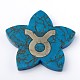 Star Dyed Synthetic Turquoise Gemstone Big Pendants G-P112-07A-2