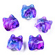 Transparent Spray Painted Glass Beads GLAA-N035-034-G01-2