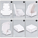 Caja de papel kraft creativa plegable con patrón de mármol CON-WH0077-13A-4