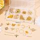 SUNNYCLUE 1 Box DIY 10 Pairs Bee Charms Honeycomb Charm Rhinestone Earring Making Starter Kit Insect Charm Linking Rings Moon Crescent Charms for Jewelry Making Kits Adult Women Crafting Beginner DIY-SC0020-43-7