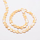 Brins de perles de coeur de coquillage naturel SSHEL-M014-17-2