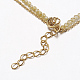 Faceted Yellow Cubic Zirconia Tiered Necklaces NJEW-F212-07G-3