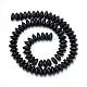 Synthetic Black Stone Beads Spacer Strands G-R359-3x6-02-2