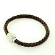 Braided Leather Cord Bracelet Makings BJEW-D283-06-1