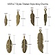 105Pcs 7 Styles Tibetan Style Alloy Pendants TIBEP-CJ0001-98-2