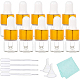BENECREAT 50 Pack 1ml Clear Glass Bottles with Dropper Pipettes Mini Empty Eye Glass Dropper Bottles with Pipettes MRMJ-BC0002-04-1