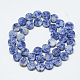 Fili di perle di diaspro macchia blu naturale G-T122-03M-2