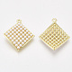 ABS Plastic Imitation Pearl Pendants PALLOY-T071-070-2