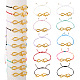 10 pièces 10 couleurs alliage infini avec espoir lien bracelets ensemble pour hommes femmes BJEW-TAC0008-01-1