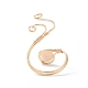 Anelli per polsini da donna con perle d'acqua dolce naturali avvolte in filo di rame RJEW-JR00553-01-7