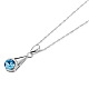 TINYSAND Chic 925 Sterling Silver CZ Drop Pendant Necklaces TS-N286-B-2