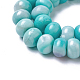 Agate teinte naturelle brins de perles imitation turquoise G-P425-01A-02-3