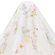 Benecreat 2 yard fleur dentelle tissu feuille papillon polyester brodé maille dentelle 47 pouces accessoires de vêtement pour voiles robe DIY-WH0409-67-1