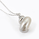 Electroplate Spiral Shell Pendant Necklaces and Dangle Earrings Jewelry Sets SJEW-JS01007-01-4