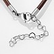 Cowhide Leather Cord Necklace Making NJEW-JN01256-01-3