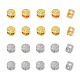 Superfindings 40 pcs 2 couleurs en laiton arbre de vie perles plaqué or 18 carats perles mélangées perles d'espacement en vrac accessoires de bijoux en métal perles pour la fabrication de bijoux KK-FH0005-64-1