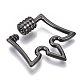 Brass Micro Pave Clear Cubic Zirconia Screw Carabiner Lock Charms ZIRC-T013-04B-NF-3