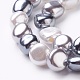 Electroplate Shell Pearl Beads Strands BSHE-O019-13-3
