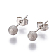 304 Stainless Steel Ear Studs EJEW-G253-5mm-P-1