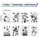 8 feuilles 8 styles d'autocollants muraux étanches en pvc DIY-WH0345-064-2