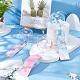 Benecreat 3 Uds campanas de viento japonesas rosa azul claro flor púrpura campanas de viento colgantes de vidrio hechos a mano para regalo de festival de boda DJEW-BC0001-13-5