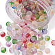 Frosted Spray Painted Glass Beads Strands GLAA-TA0003-10-4