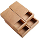 Benecreat 16 paquet boîte à tiroirs en papier kraft boîtes d'emballage cadeau festival bijoux de savon bonbons désherbage fête faveurs boîtes d'emballage cadeau - marron (6.77x4x1.65) CON-BC0004-32D-A-1