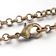 Iron Cross Chain Rolo Chain Necklace Making NJEW-JN01384-01-1