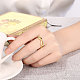 Бесконечность модно золото покрыло латунь кубического циркония палец кольца RJEW-BB15335-6G-5