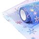 Christamsデコメッシュリボン  キラキラチュール生地  DIYクラフトギフト包装用  ホームパーティーの壁の装飾  雪の結晶模様  ライラック  5-7/8インチ（149mm）  /ロール10ヤード（9.14メートル/ロール） OCOR-H108-05A-3