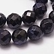 Synthetic Blue Goldstone Beads Strands G-N0178-05-12mm-3