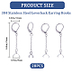 CREATCABIN 28Pcs 304 Stainless Steel Leverback Earring Findings STAS-CN0001-45-2