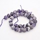 Frosted Round Natural Amethyst Beads Strands G-E302-115-12mm-2