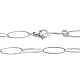 201 collar de cadena con clip de acero inoxidable para hombres y mujeres NJEW-I122-12A-P-2