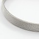 Unisex moda 304 braccialetti del wristband cinturino in acciaio inox BJEW-F065E-01-2