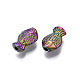 Rack Plating Rainbow Color Alloy Beads PALLOY-S180-344-3