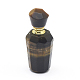 ナチュラルタイガーアイオープン香水ボトルペンダント  真鍮のパーツとガラスのエッセンシャルオイルのボトル  29~33x14~15mm  穴：0.8mm  ガラス瓶容量：3ml（0.101液量オンス）  宝石の容量：1ml（0.03液量オンス） G-E556-02C-2