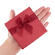 Benecreat 12 pack coffrets cadeaux de bracelet à bijoux en carton avec noeuds en 4 couleurs pour bracelet et bracelet - 89x89x25 mm OBOX-BC0001-01-3