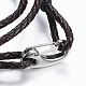 PU Leather Cord Wrap Bracelets BJEW-F247-11-4