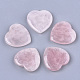 Piedra de amor de corazón de cuarzo rosa natural G-T125-06B-1