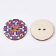 2-Hoyo botones de madera impresos X-BUTT-S022-01-LF-2