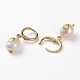 Brass Huggie Hoop Earrings EJEW-JE04433-03-3
