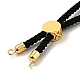 Наполовину готовые браслеты-слайдеры из скрученной миланской веревки FIND-G032-01G-06-4
