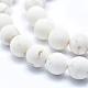 Frosted Natural Magnesite Beads Strands TURQ-G148-10-10mm-3